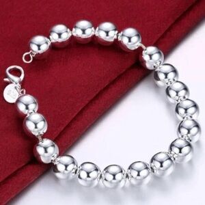 925 Sterling Silver 8 MM Classic Bead Bracelet
